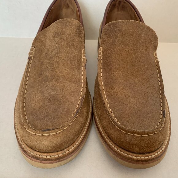 Lucchese Leather Moccasins Loafers After Ride Slip-On Shoes Mens Sz 8.5 Vibram - Picture 2 of 10